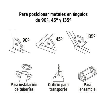Escuadra magnética 5″ para soldar PRETUL - Imagen 2