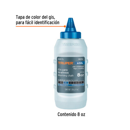 Gis azul para tiralíneas, alta visibilidad TRUPER - Imagen 2