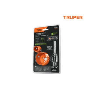 Juego de 3 piezas para instalar cerraduras TRUPER