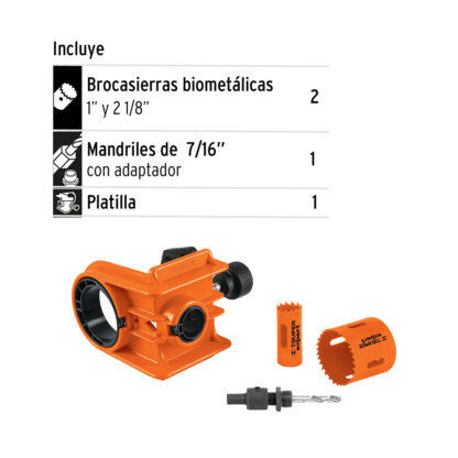 Juego de 4 piezas para instalar cerraduras TRUPER - Imagen 2