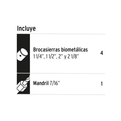 Juego de 4 sierras copa bimetálicas y 1 guía TRUPER - Imagen 2