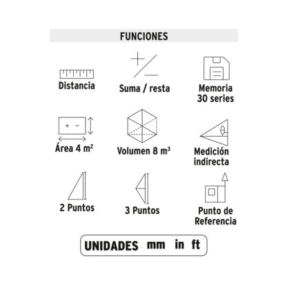 Medidor láser de distancia de 0.05 m a 100 m TRUPER - Imagen 2