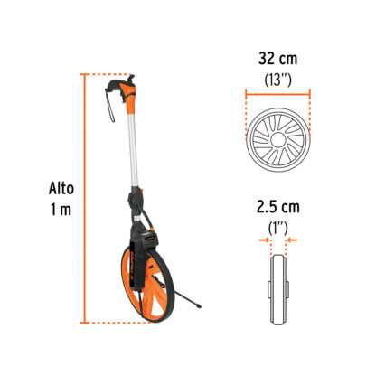 Odómetro con freno, rueda de 13" TRUPER - Imagen 2