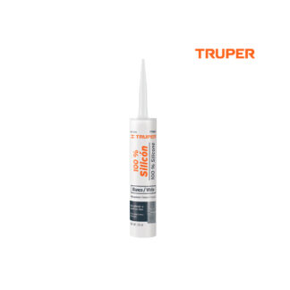 Sellador blanco 100% silicón de 280 ml TRUPER