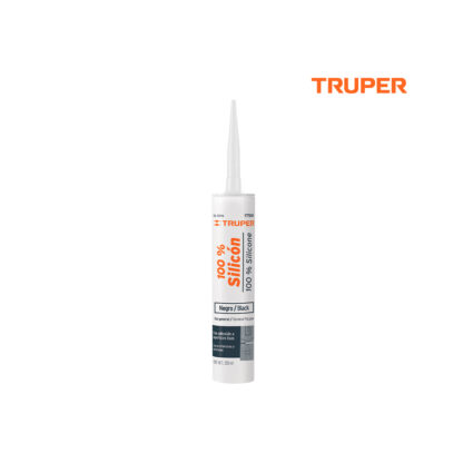 Sellador negro 100% silicón de 280 ml TRUPER