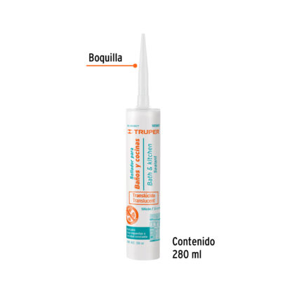 Sellador translúcido antihongos para baño y cocina 280 ml TRUPER - Imagen 2