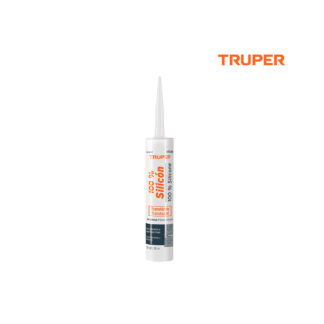 Sellador transparente 100% silicón de 280 ml TRUPER
