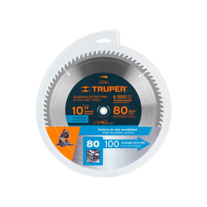 Sierra circular de 10" para aluminio, 80 dientes TRUPER - Imagen 2