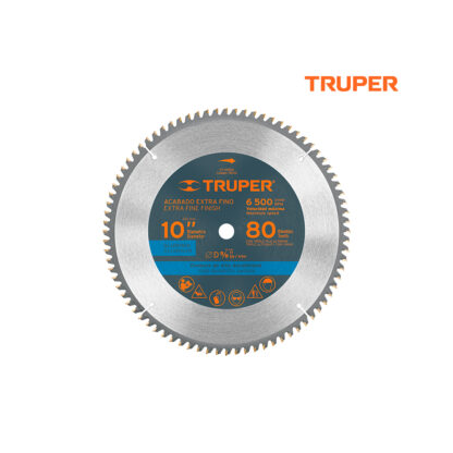Sierra circular de 10" para aluminio, 80 dientes TRUPER