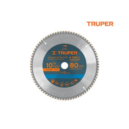 Sierra circular de 10" para madera, 80 dientes TRUPER