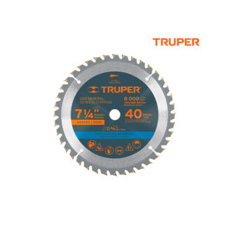 Sierra circular de 7 1/4" para madera, 40 dientes TRUPER