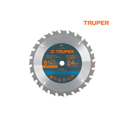 Sierra circular de 8 1/4" para madera, 24 dientes TRUPER