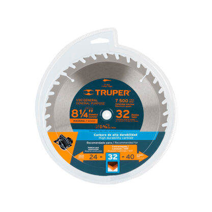 Sierra circular de 8 1/4" para madera, 32 dientes TRUPER - Imagen 2