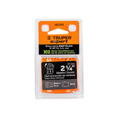 Sierra copa bimetálica de 2 1/4" TRUPER - Imagen 2