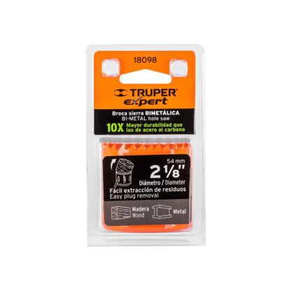 Sierra copa bimetálica de  2 1/8" TRUPER - Imagen 2