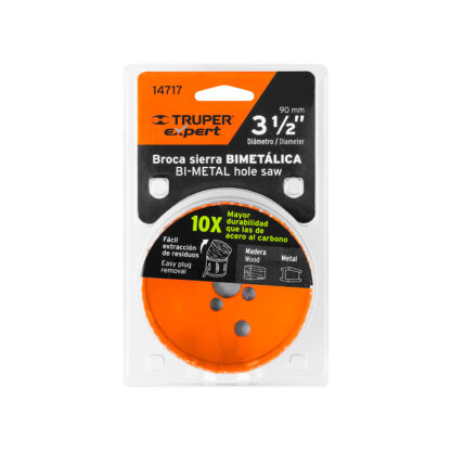 Sierra copa bimetálica de 3 1/2" TRUPER - Imagen 2