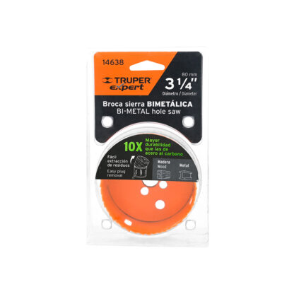 Sierra copa bimetálica de 3 1/4" TRUPER - Imagen 2
