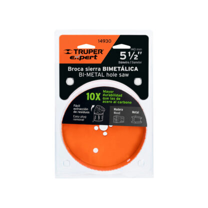 Sierra copa bimetálica de 5 1/2" TRUPER - Imagen 2