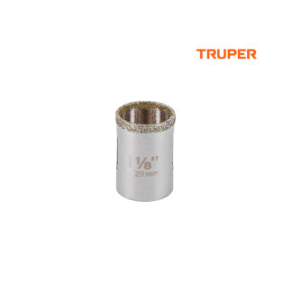 Sierra copa con diamante de 1 1/8" borde continuo TRUPER