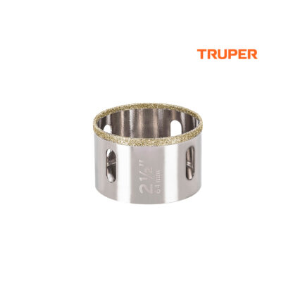 Sierra copa con diamante de 2 1/2" borde continuo TRUPER