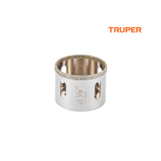 Sierra copa con diamante de 2 1/8" borde continuo TRUPER