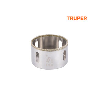 Sierra copa con diamante de 2 5/8" borde continuo TRUPER