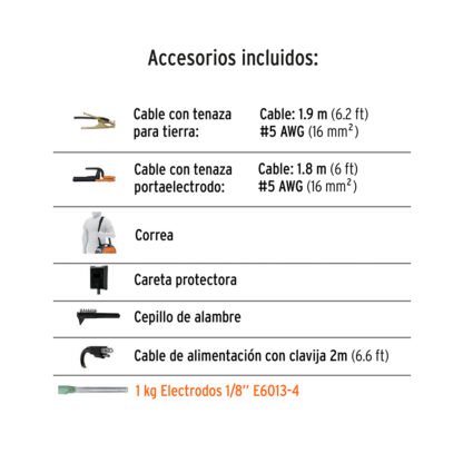 Soldadora inversora 130A, Bi-voltaje TRUPER - Imagen 2
