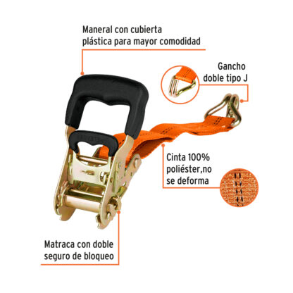 Sujetador con ratchet carga máxima 2250 kg TRUPER - Imagen 2
