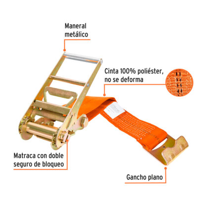 Sujetador con ratchet carga máxima 7500 kg TRUPER - Imagen 2