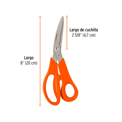 Tijera multiusos 8" cuchillas dentadas TRUPER - Imagen 2