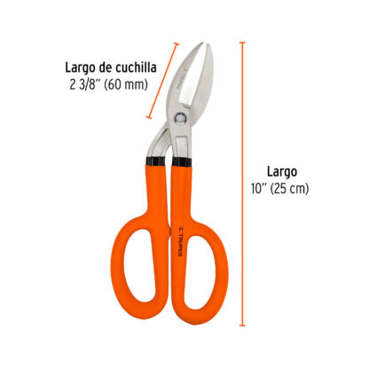 Tijera para hojalatero 10" angulada TRUPER - Imagen 2