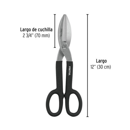 Tijera para hojalatero 12" PRETUL - Imagen 2