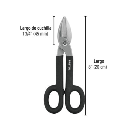 Tijera para hojalatero 8" PRETUL - Imagen 2