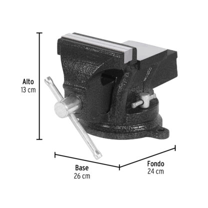 Tornillo de banco 4" de hierro gris PRETUL - Imagen 3