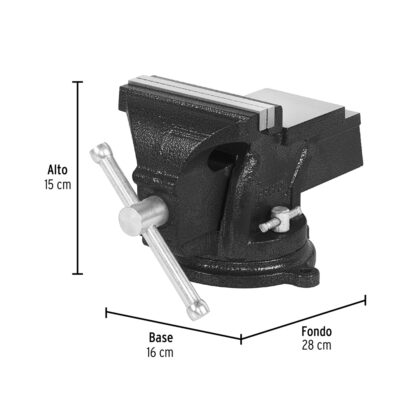 Tornillo de banco 5" de hierro gris PRETUL - Imagen 3