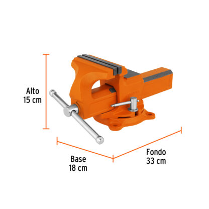 Tornillo de banco 5" tipo europeo de hierro nodular TRUPER - Imagen 3