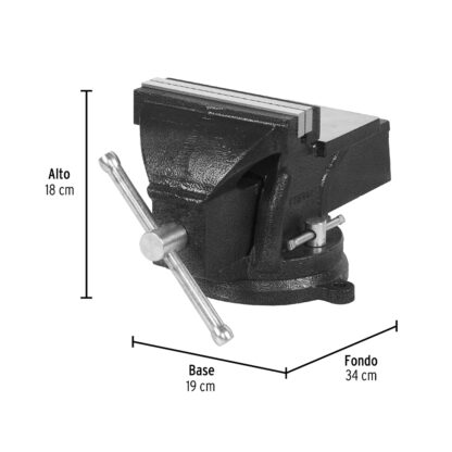 Tornillo de banco 6" de hierro gris PRETUL - Imagen 3
