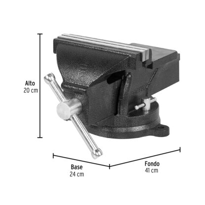 Tornillo de banco 8" de hierro gris PRETUL - Imagen 3