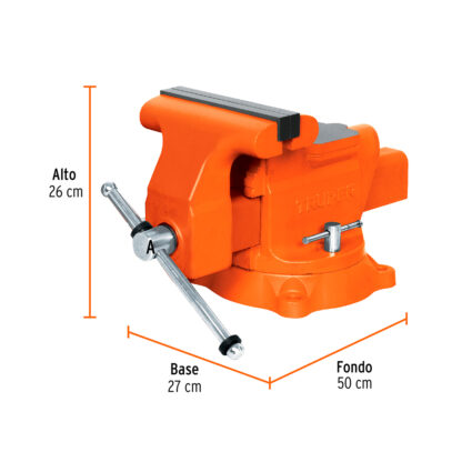 Tornillo de banco 8" industrial de hierro nodular TRUPER - Imagen 3