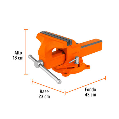 Tornillo de banco 8" tipo europeo de hierro nodular TRUPER - Imagen 3