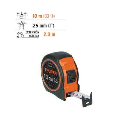 Wincha compacta 10 m resistente a impactos TRUPER - Imagen 2