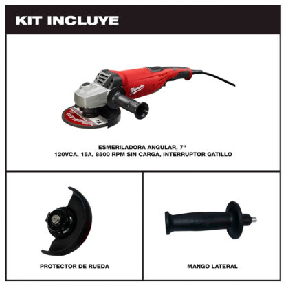 Amoladora Angular 180 MM 2200W Milwaukee - Imagen 2
