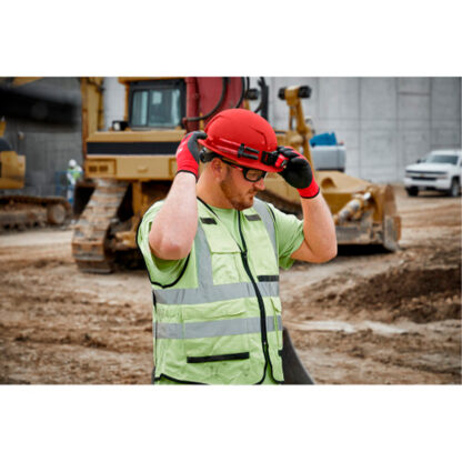 Casco Rojo de Protección Ventilado con Visera Tipo 1 Clase C MILWAUKEE - Imagen 2