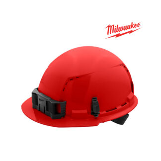 Casco Rojo de Protección Ventilado con Visera Tipo 1 Clase C MILWAUKEE