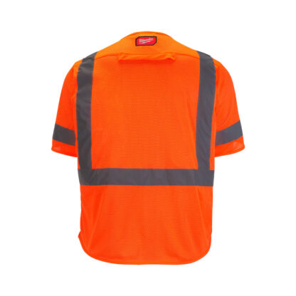 Chaleco de Seguridad de Malla Naranja de Alta Visibilidad Clase 3 Talla L/XL MILWAUKEE - Imagen 2