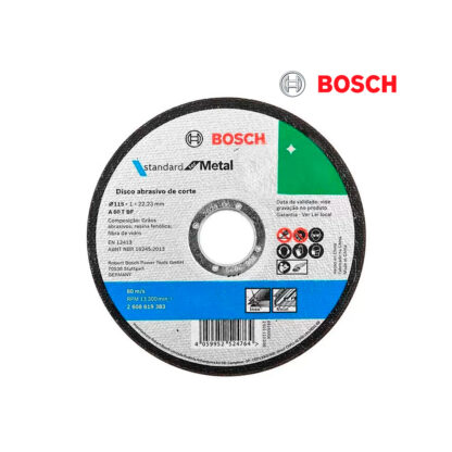 Disco Abrasivo Corte Standard Bonded 115 x 1.0 mm BOSCH