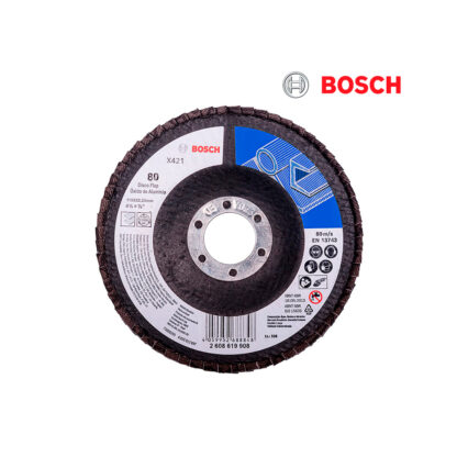 Disco Flap 4 1/2″ (115 mm) Grano 80 para Metal BOSCH