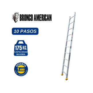 Escalera Arrimo de Aluminio de 10 Pasos BRONCO AMERICAN