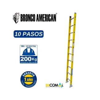 Escalera Arrimo de Fibra de Vidrio de 10 Pasos BRONCO AMERICAN