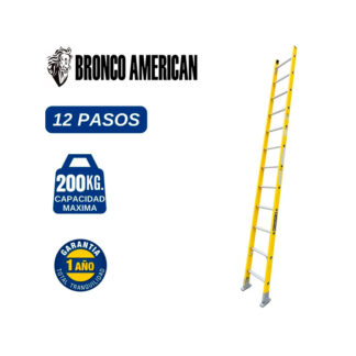 Escalera Arrimo de Fibra de Vidrio de 12 Pasos BRONCO AMERICAN